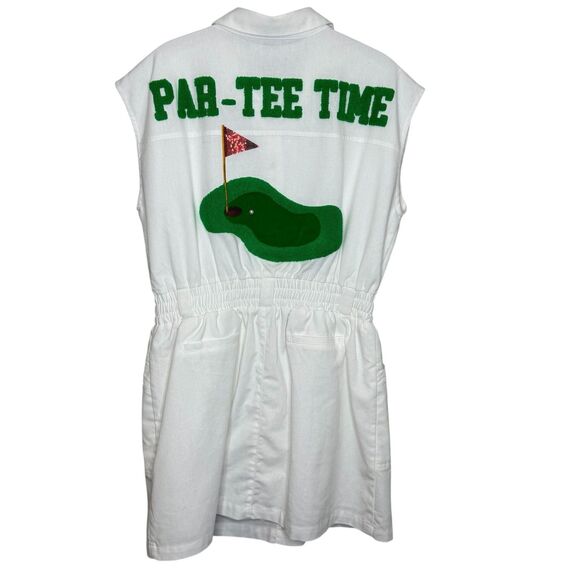 Brianna Cannon Shirt Dress Womens Large White Golf Par-Tee Time Button Front - Picture 2 of 10